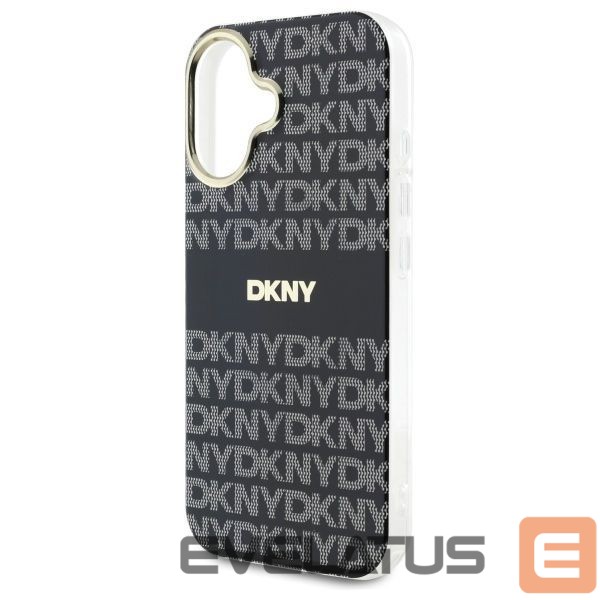 Citas preces DKNY DKNY Repeat Texture Pattern With Stripe iPhone 16 Case - Black