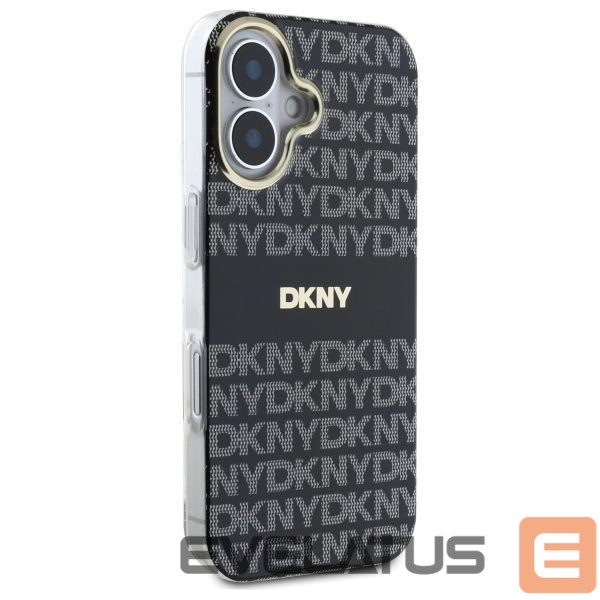 Citas preces DKNY DKNY Repeat Texture Pattern With Stripe iPhone 16 Case - Black