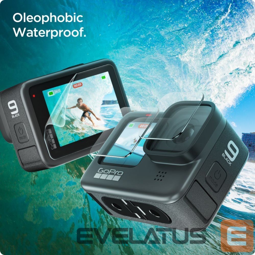Citas preces Spigen Spigen Glass.tR Slim Tempered Glass + Film 2-Set for GoPro Hero 9 / 10 / 11 / 12 - Transparent