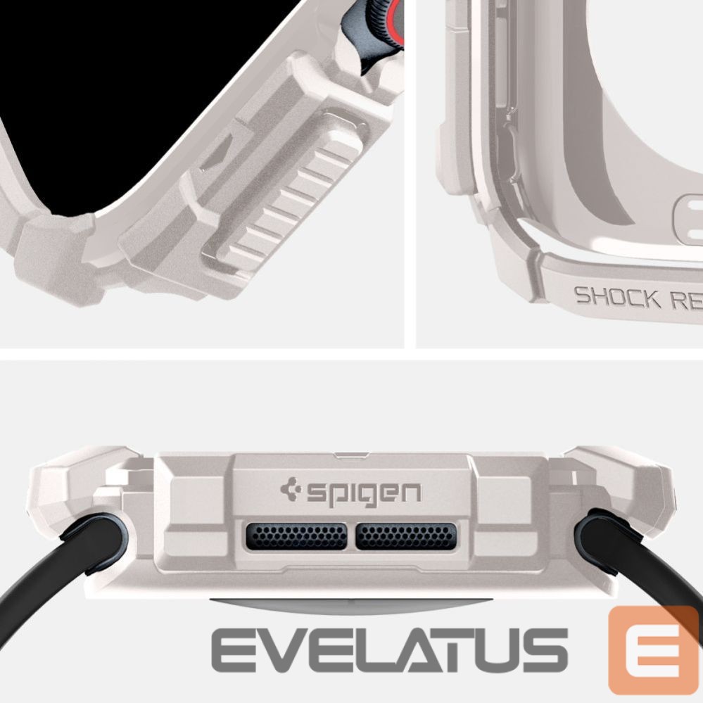 Citas preces Spigen Spigen Rugged Armor Strap for Apple Watch 10 46mm - Beige