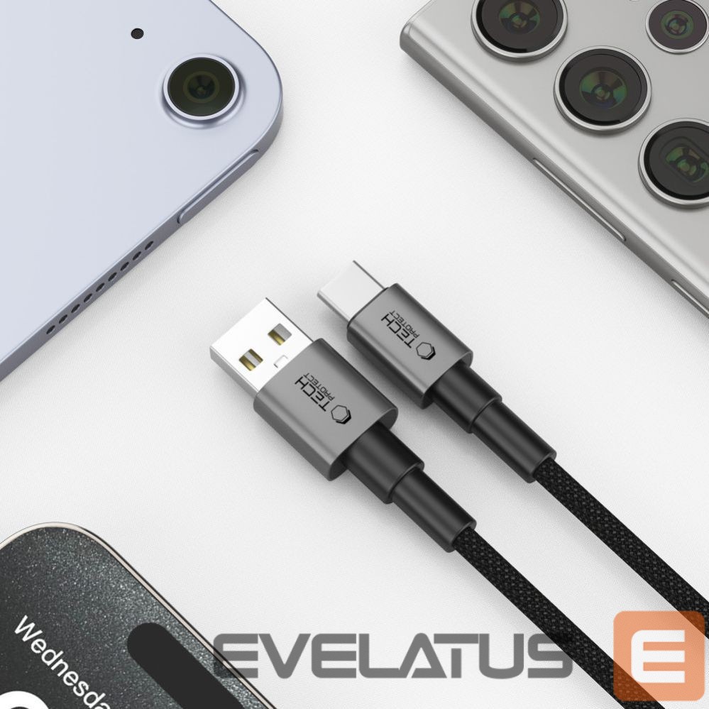 Citas preces Tech-Protect Tech-Protect UltraBoost DNA USB-A / USB-C Cable 15W/3A 200cm - Gray