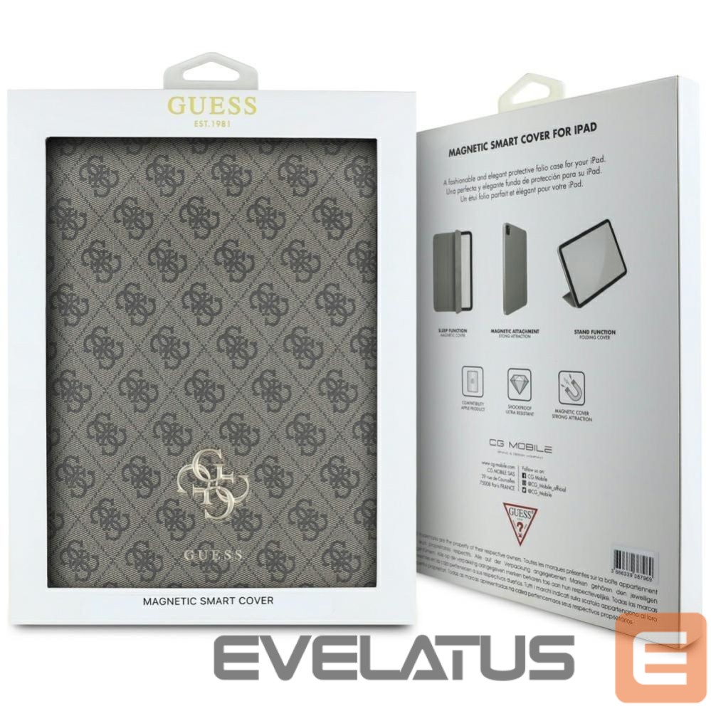 Citas preces Guess Guess GUFC13RM24PS4SGW iPad Air 13" 2024 brown Magnetic 4G Big Logo