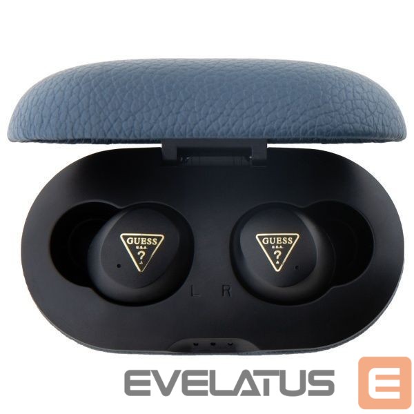 Citas preces Guess Guess Bluetooth headphones GUTWSPGTSPSB TWS + docking station blue/blue Grained Classic Logo