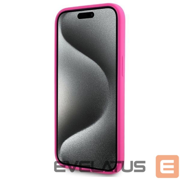 Citas preces Karl Lagerfeld Karl Lagerfeld KLHMP15SSKHPPLF iPhone 15 6.1" fuchsia/fuschia hardcase Silicone Karl Head Print MagSafe