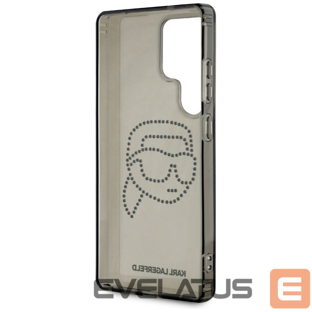 Citas preces Karl Lagerfeld Case Karl Lagerfeld Rhinestones Karl Head Logo Samsung Galaxy S25 Ultra black