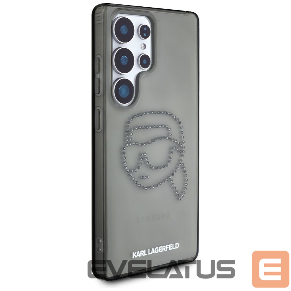 Citas preces Karl Lagerfeld Case Karl Lagerfeld Rhinestones Karl Head Logo Samsung Galaxy S25 Ultra black
