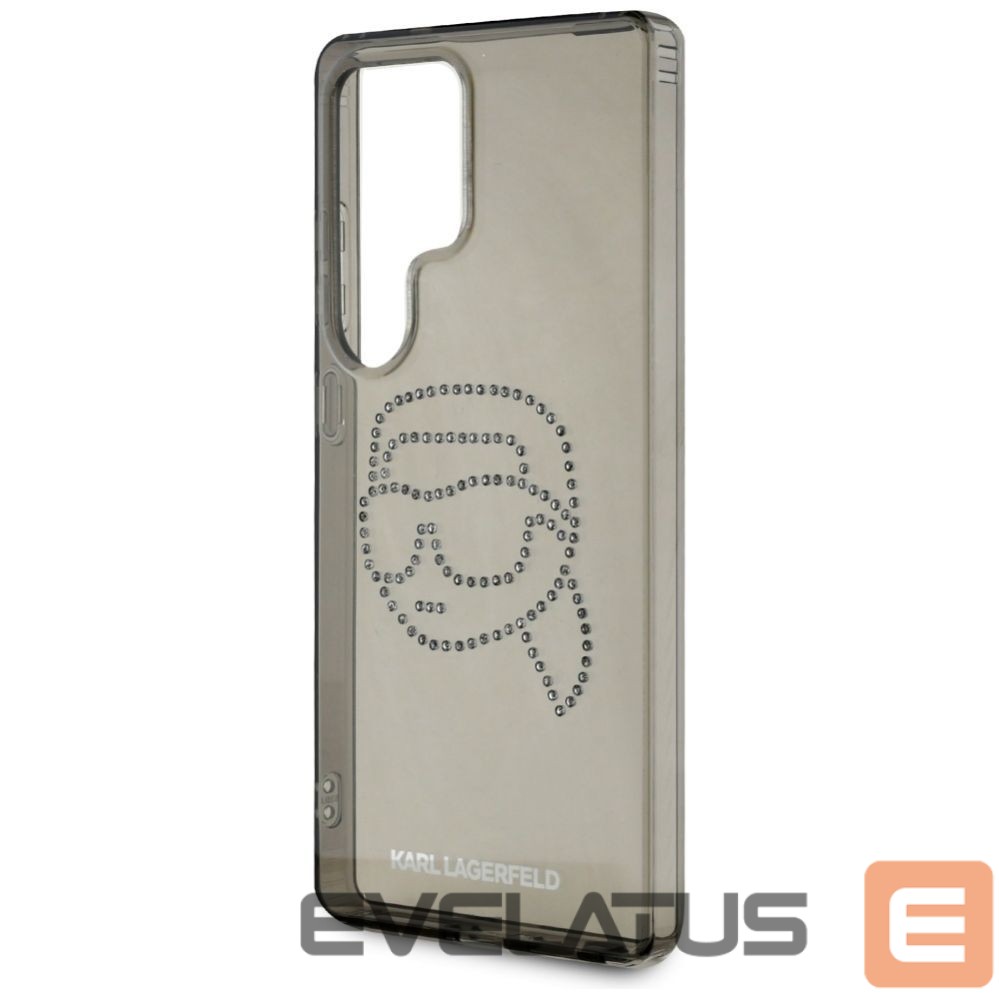 Citas preces Karl Lagerfeld Case Karl Lagerfeld Rhinestones Karl Head Logo Samsung Galaxy S25 Ultra black