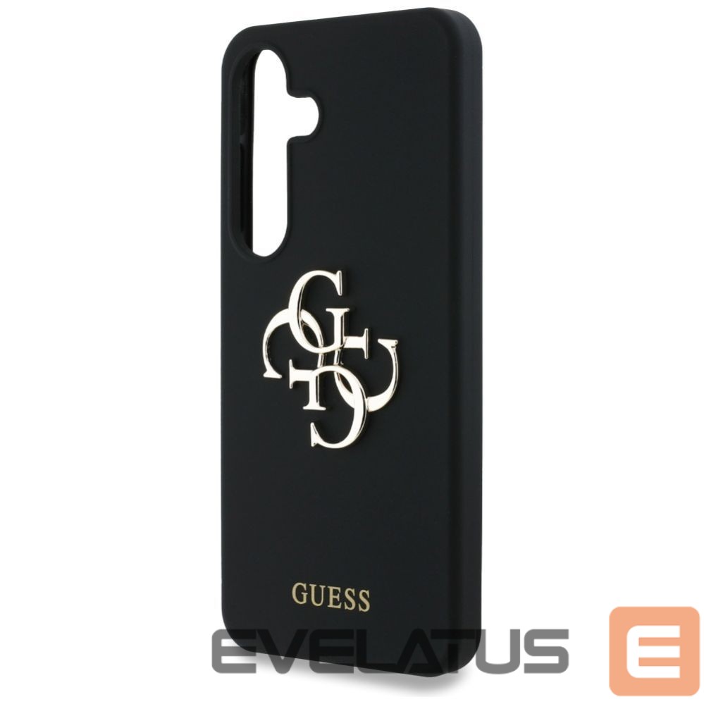 Citas preces Guess Guess Silicone Big 4G Logo Bottom Script case for Samsung Galaxy S25 - black