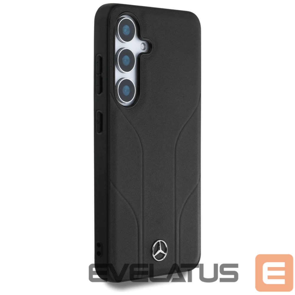Citas preces Mercedes-Benz Mercedes Leather Debossed Lines MagSafe case for Samsung Galaxy S25+ - black