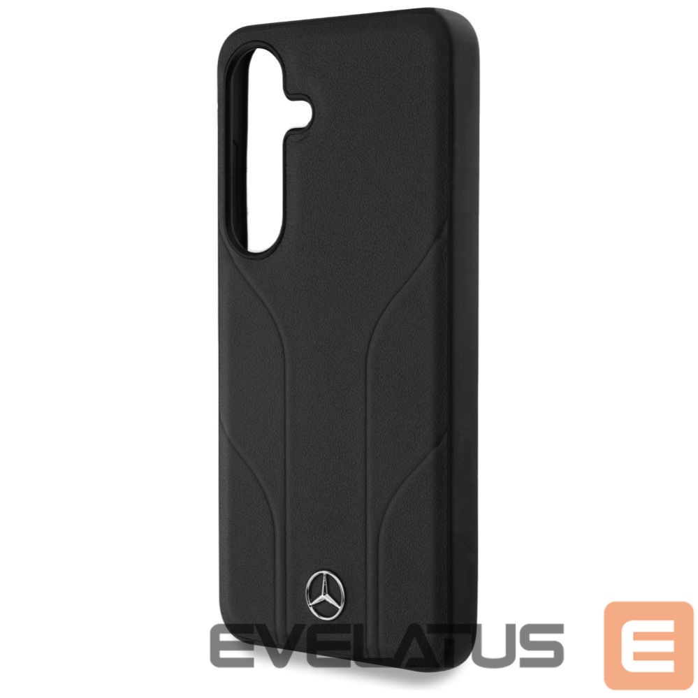 Citas preces Mercedes-Benz Mercedes Leather Debossed Lines MagSafe case for Samsung Galaxy S25+ - black