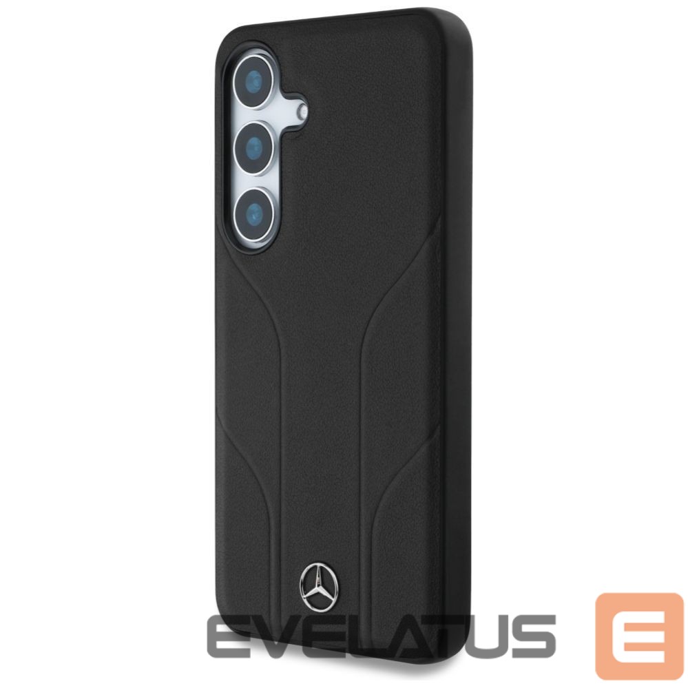 Citas preces Mercedes-Benz Mercedes Leather Debossed Lines MagSafe case for Samsung Galaxy S25+ - black