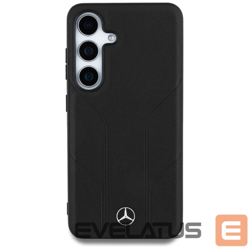 Citas preces Mercedes-Benz Mercedes Leather Debossed Lines MagSafe case for Samsung Galaxy S25+ - black