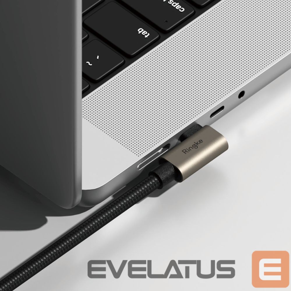 Citas preces Ringke Ringke 3.2 gen. 2x2 USB-C, PD 3.1 240W 2m angled cable - black
