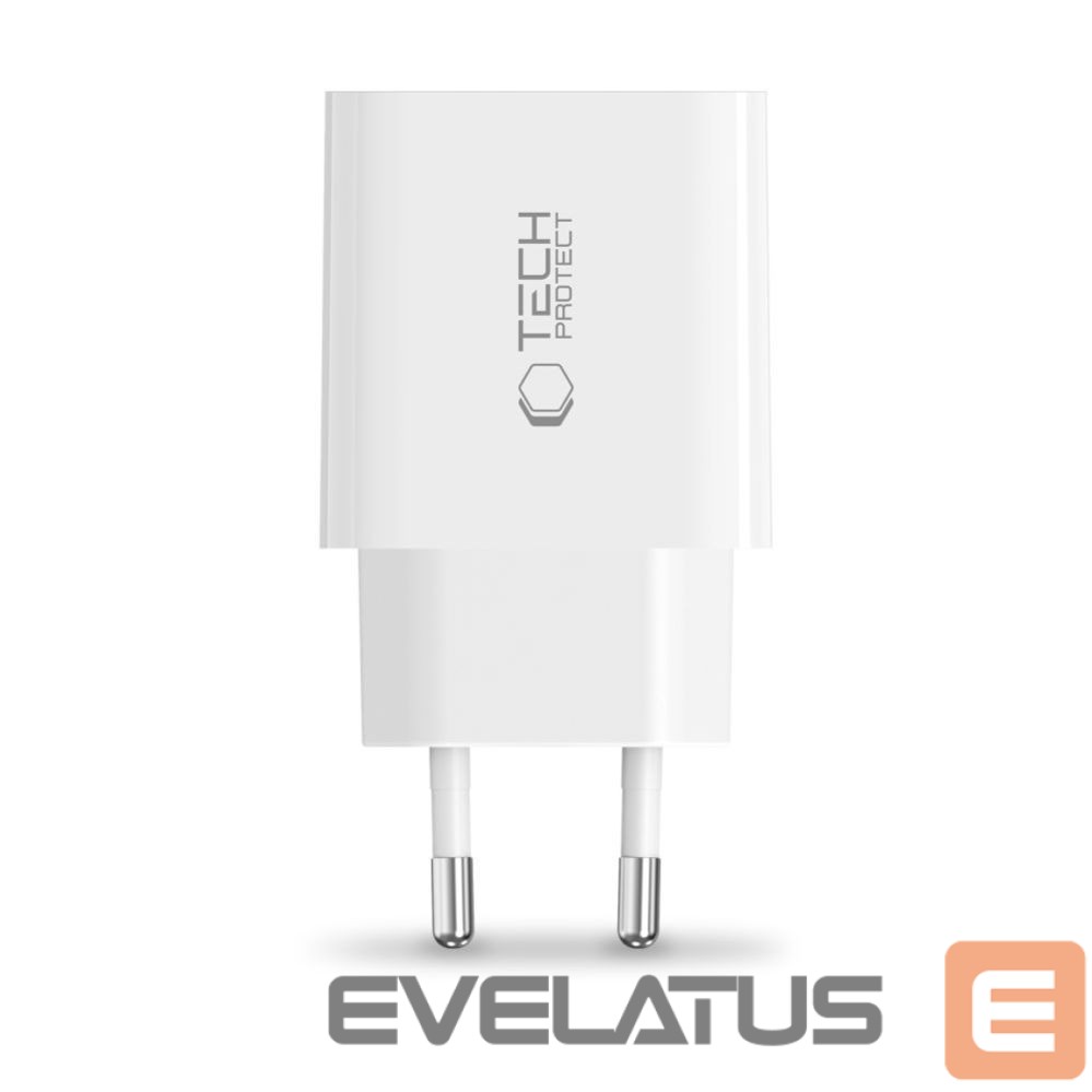 Citas preces Tech-Protect Tech-Protect NC20W wall charger USB-C port - white