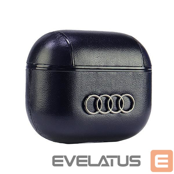 Citas preces Audi Audi Leather Big Logo Case for AirPods 3 - Black