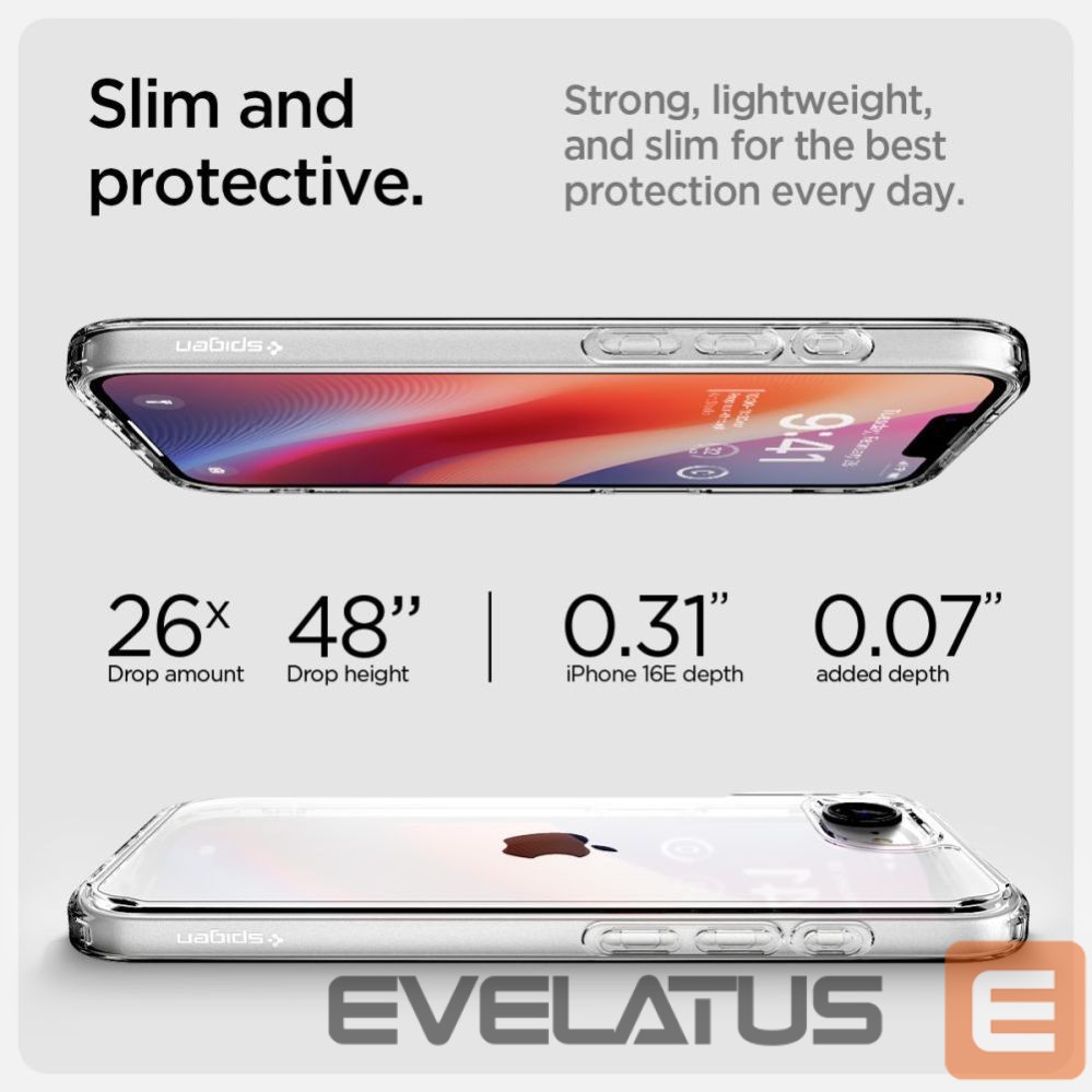 Citas preces Spigen Spigen Ultra Hybrid Case for iPhone 16e / 17e - Transparent
