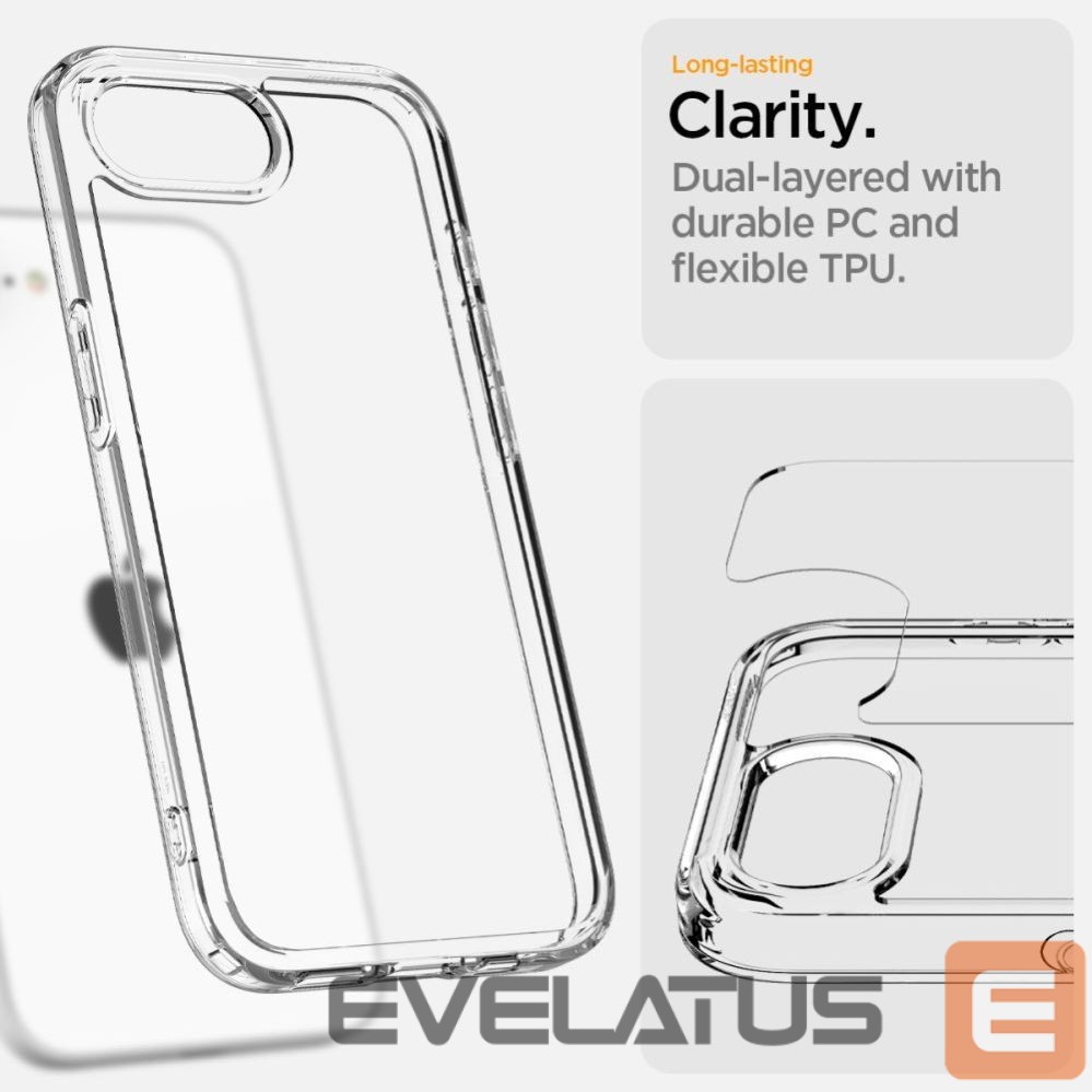 Citas preces Spigen Spigen Ultra Hybrid Case for iPhone 16e / 17e - Transparent