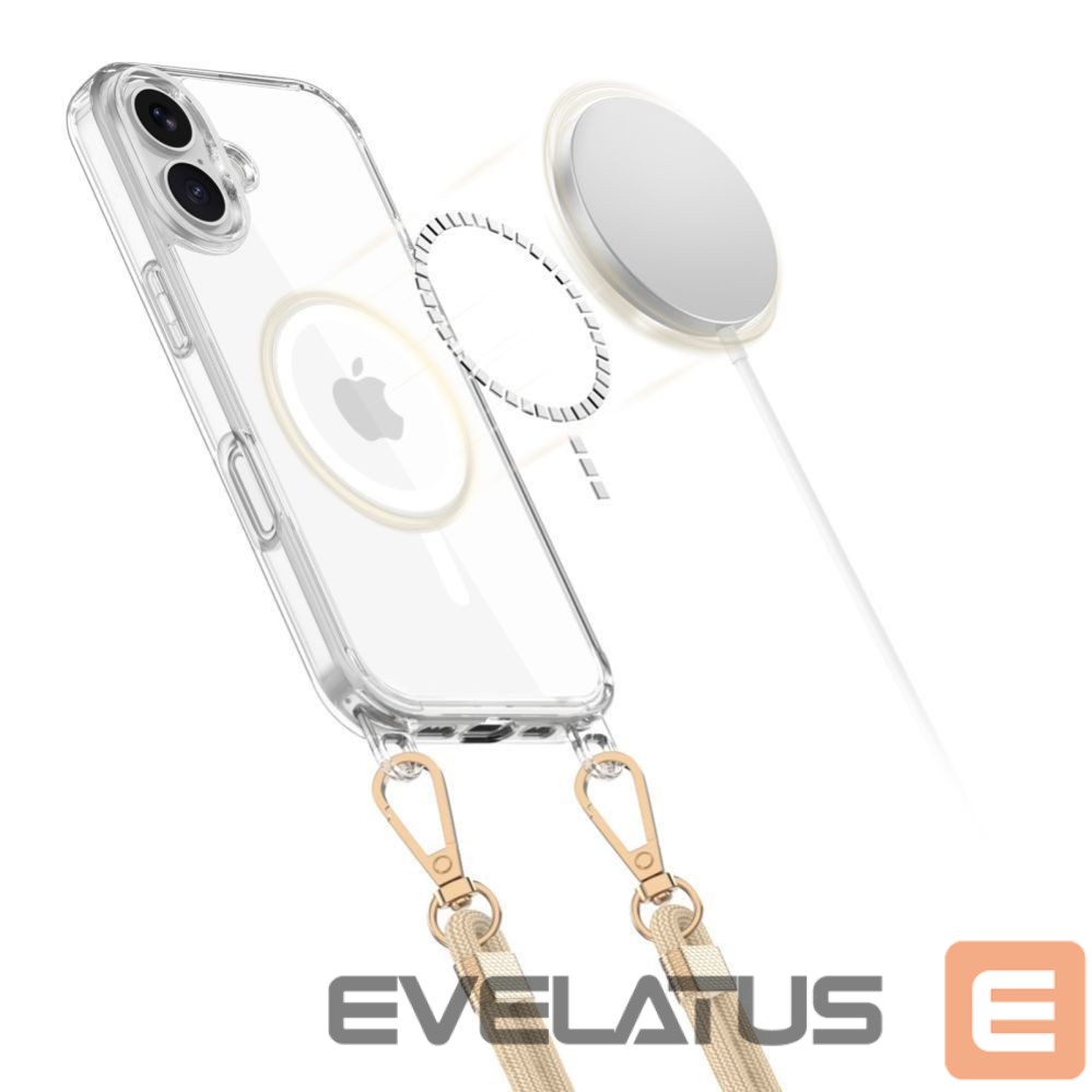 Citas preces Tech-Protect Tech-Protect FlexAir Chain MagSafe Case for iPhone 16e / 17e - Black and Beige