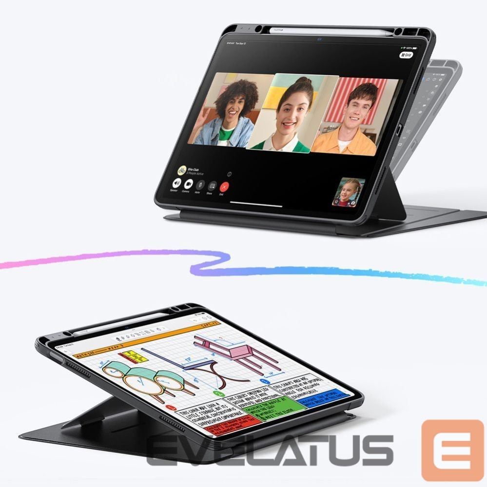 Citas preces ESR ESR Flip Hybrid Case for iPad Air 13" (2024/2025/2026) - Black