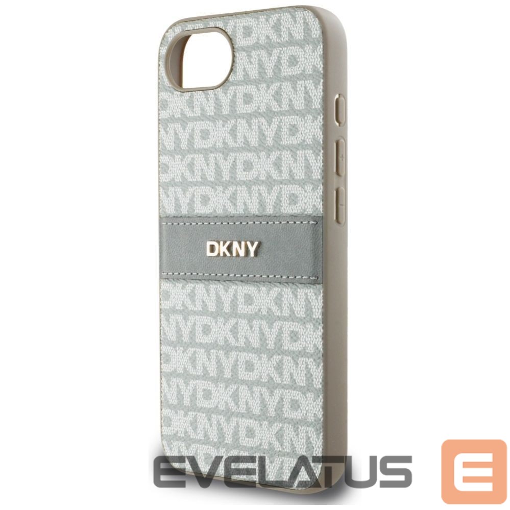 Citas preces DKNY DKNY Repeat Texture Pattern with Tonal Stripe iPhone 16e Case - Beige