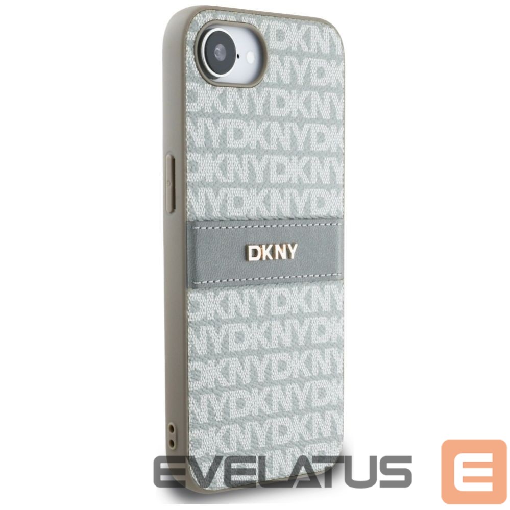 Citas preces DKNY DKNY Repeat Texture Pattern with Tonal Stripe iPhone 16e Case - Beige