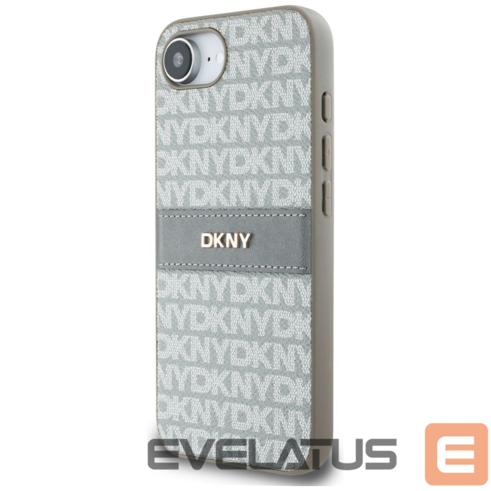 Citas preces DKNY DKNY Repeat Texture Pattern with Tonal Stripe iPhone 16e Case - Beige