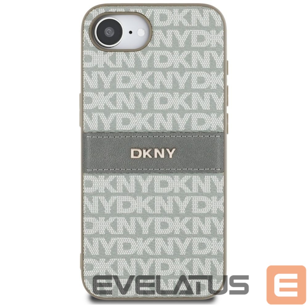 Citas preces DKNY DKNY Repeat Texture Pattern with Tonal Stripe iPhone 16e Case - Beige