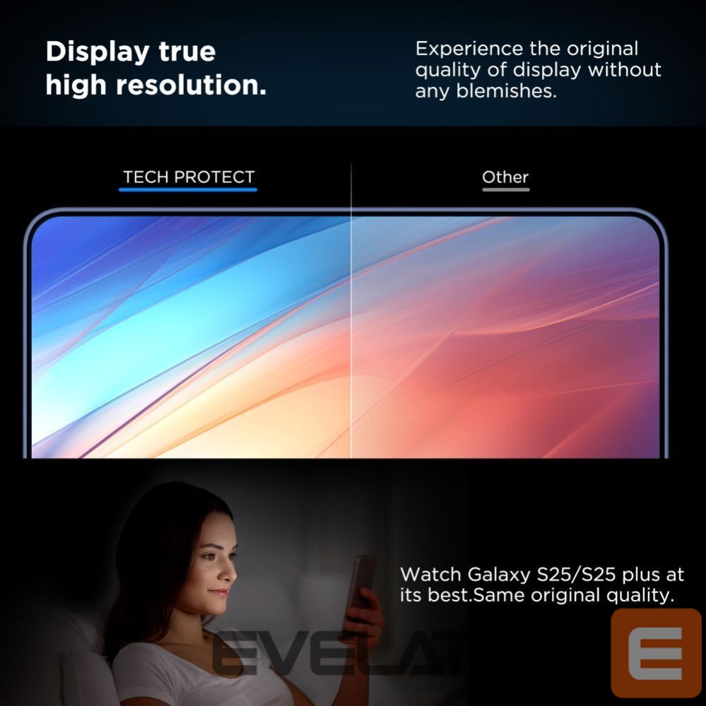 Citas preces Tech-Protect Tech-Protect Quick Set+ Tempered Glass for Samsung Galaxy S25+ - Transparent