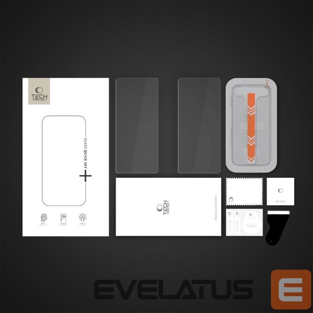 Citas preces Tech-Protect Tech-Protect Quick Set+ Tempered Glass for Samsung Galaxy S25+ - Transparent
