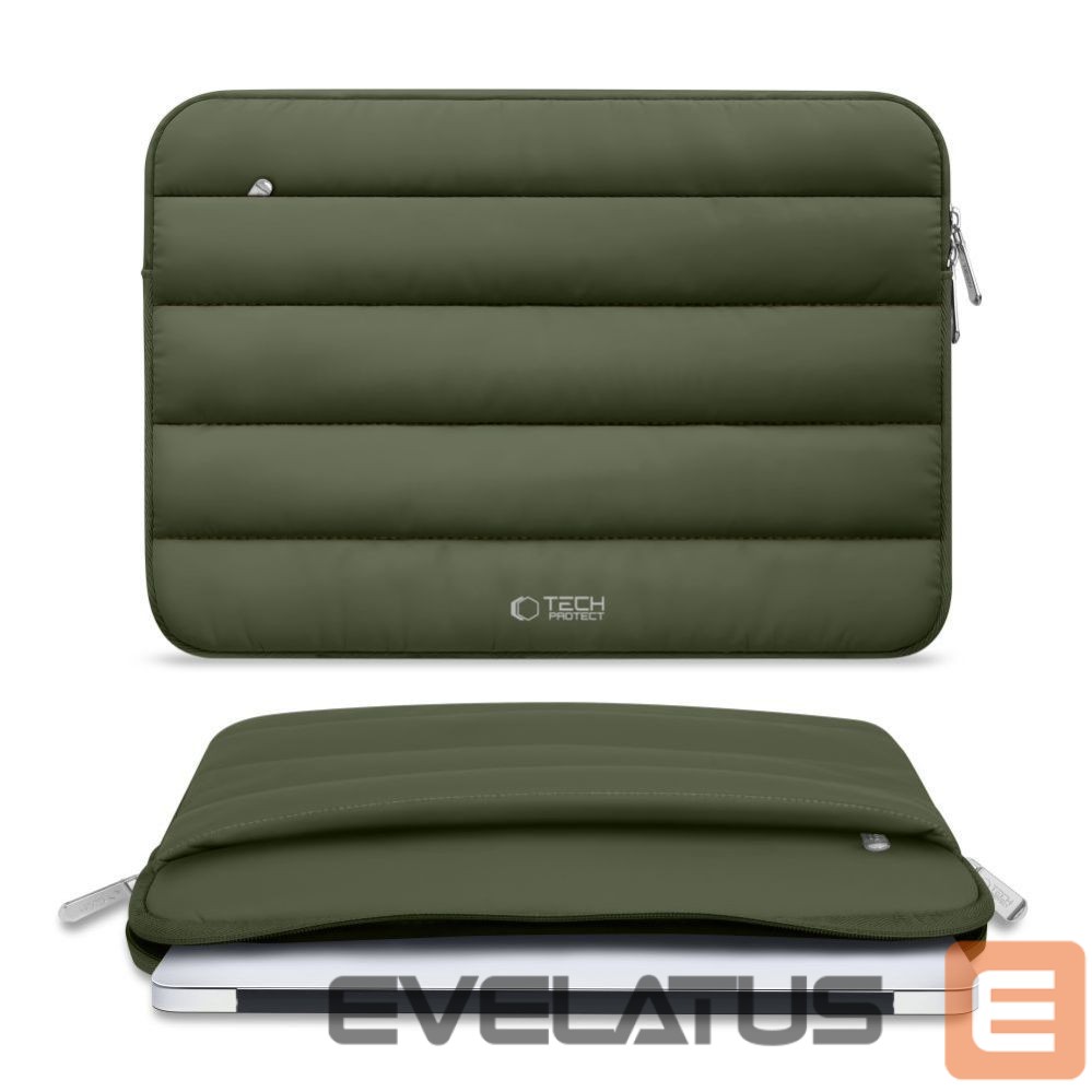 Citas preces Tech-Protect Tech-Protett Fluffy Laptop Bag 13-14 - Green