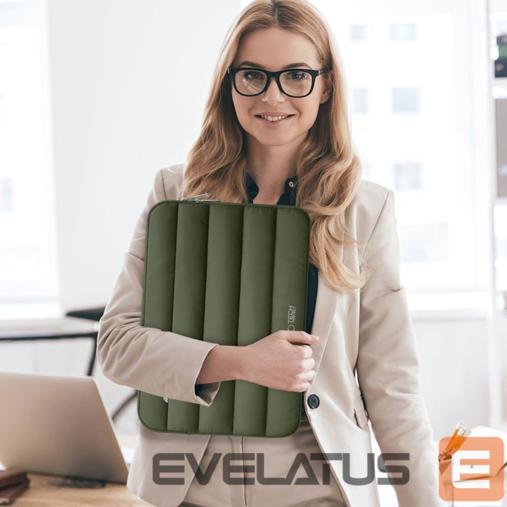 Citas preces Tech-Protect Tech-Protett Fluffy Laptop Bag 13-14 - Green