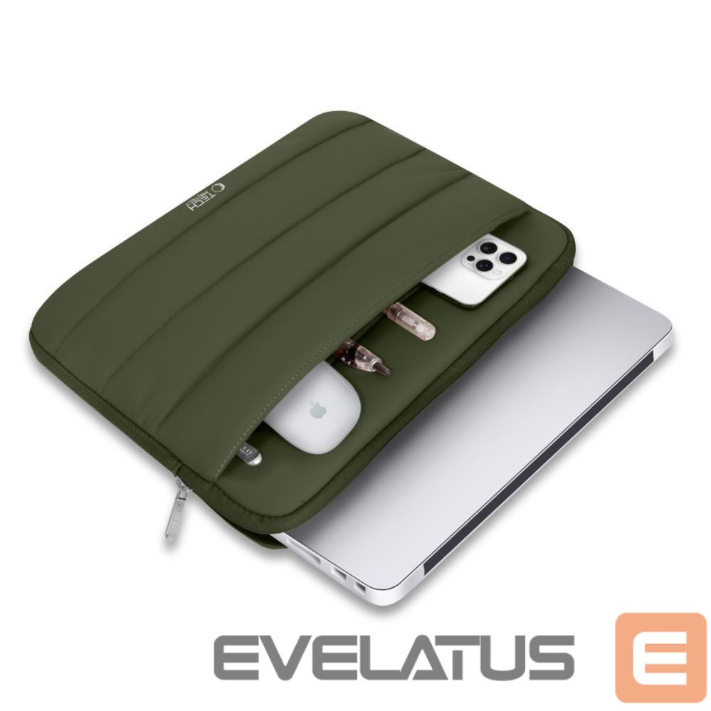 Citas preces Tech-Protect Tech-Protett Fluffy Laptop Bag 13-14 - Green