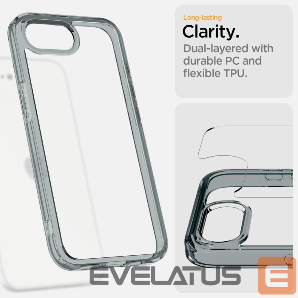 Citas preces Spigen Spigen Ultra Hybrid Case for iPhone 16e / 17e - Gray