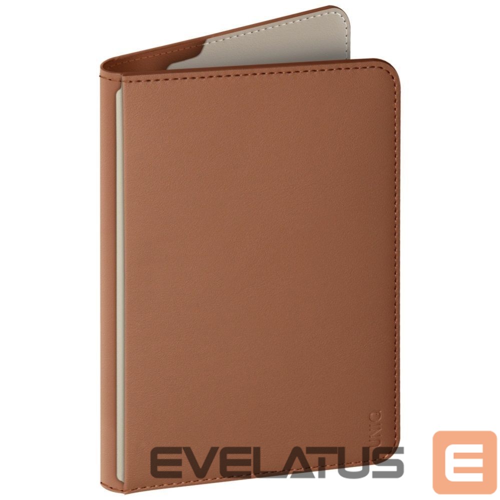 Citas preces UNIQ Uniq Belmont Passport Case with Apple Find My RFID Blocking Caramel Beige
