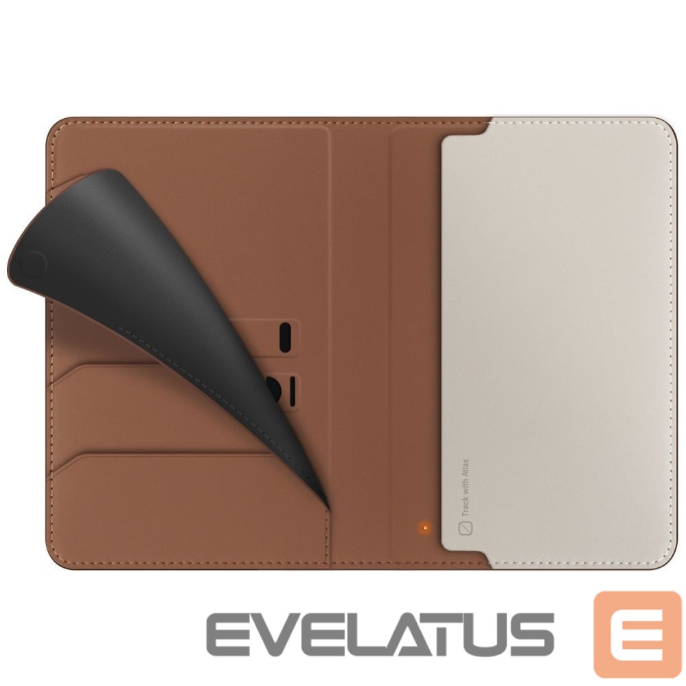 Citas preces UNIQ Uniq Belmont Passport Case with Apple Find My RFID Blocking Caramel Beige