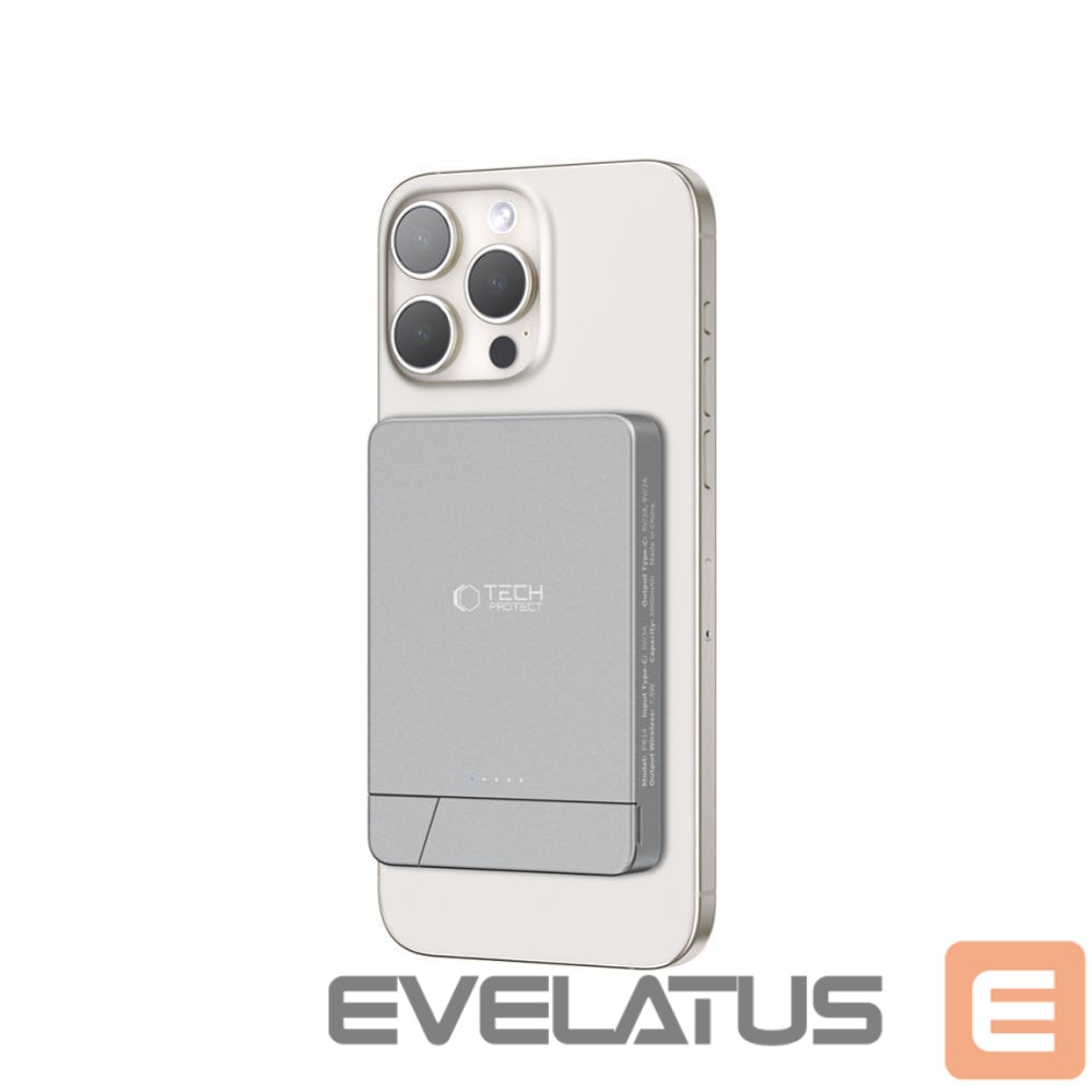 Citas preces Tech-Protect Powerbank Tech-Protect PB14 LifeMag MagSafe 5000 mAh - gray