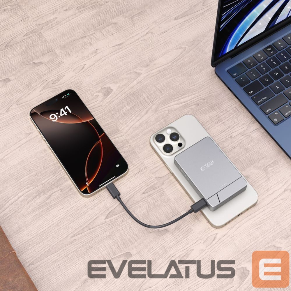Citas preces Tech-Protect Powerbank Tech-Protect PB14 LifeMag MagSafe 5000 mAh - gray