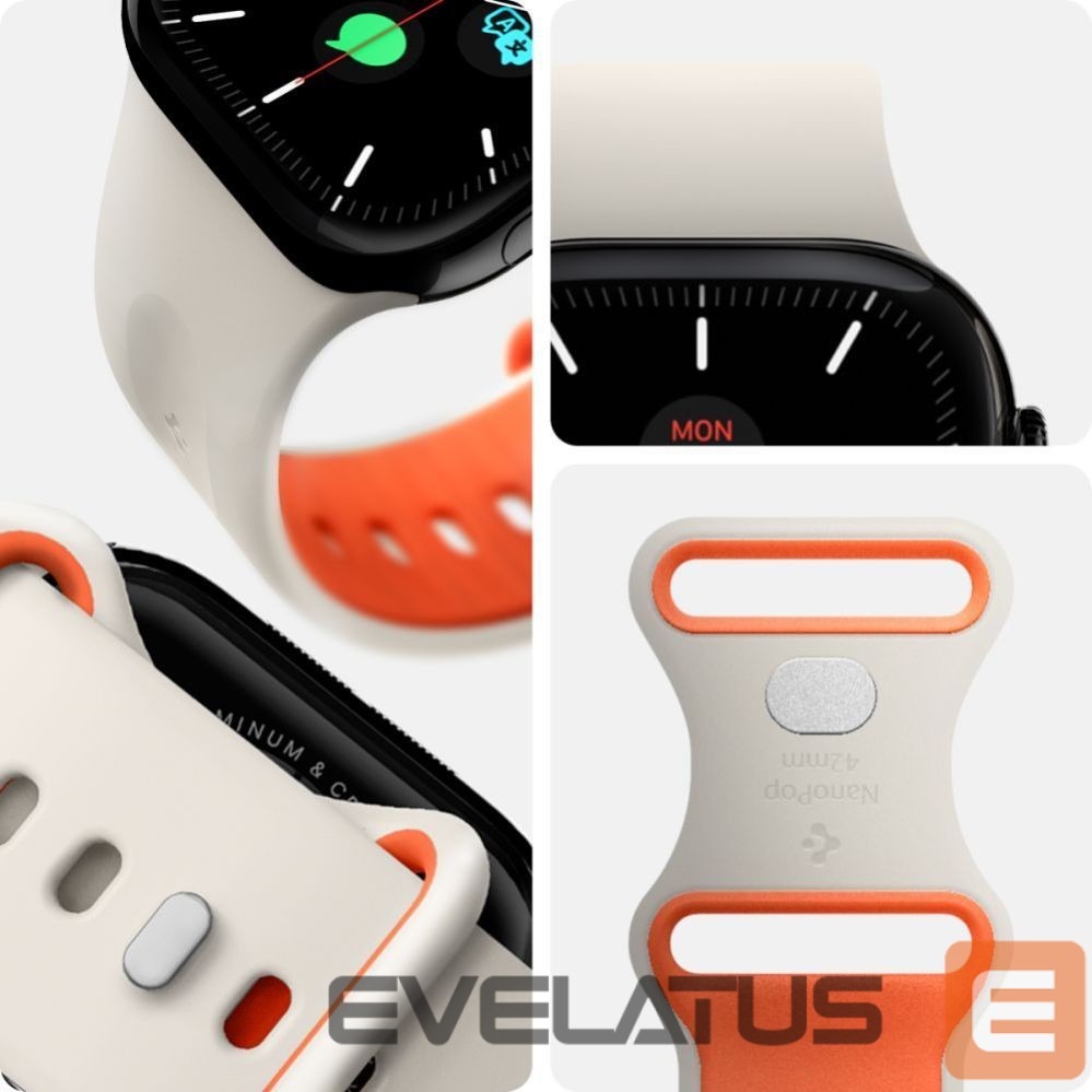 Citas preces Spigen Spigen Nano Pop Strap for Apple Watch 40/41/42 mm - Beige