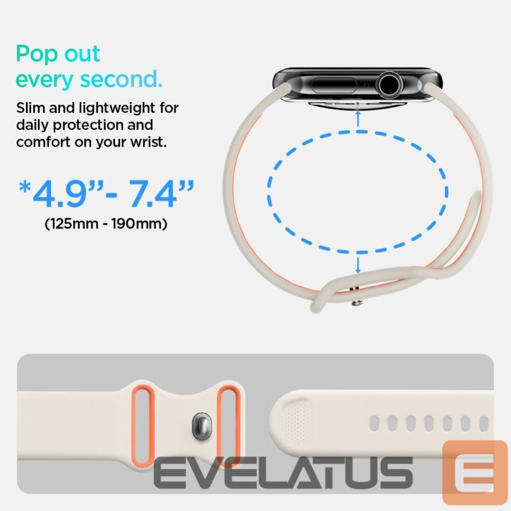 Citas preces Spigen Spigen Nano Pop Strap for Apple Watch 40/41/42 mm - Beige