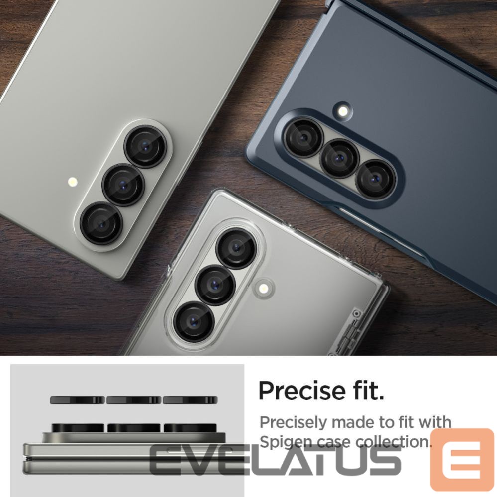 Citas preces Spigen Spigen Optik Pro HD Glas.TR EZ Fit 2-pack Camera Protector for Samsung Galaxy Z Fold 7 - Black