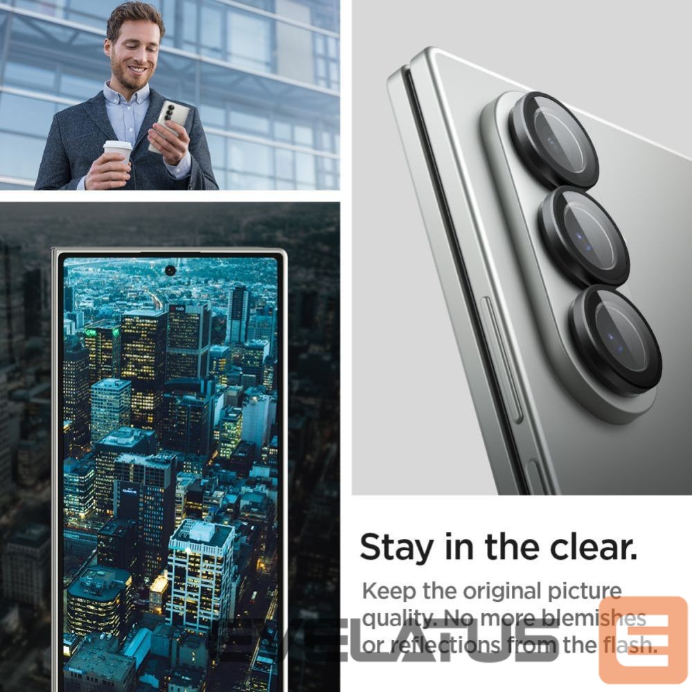 Citas preces Spigen Spigen Optik Pro HD Glas.TR EZ Fit 2-pack Camera Protector for Samsung Galaxy Z Fold 7 - Black