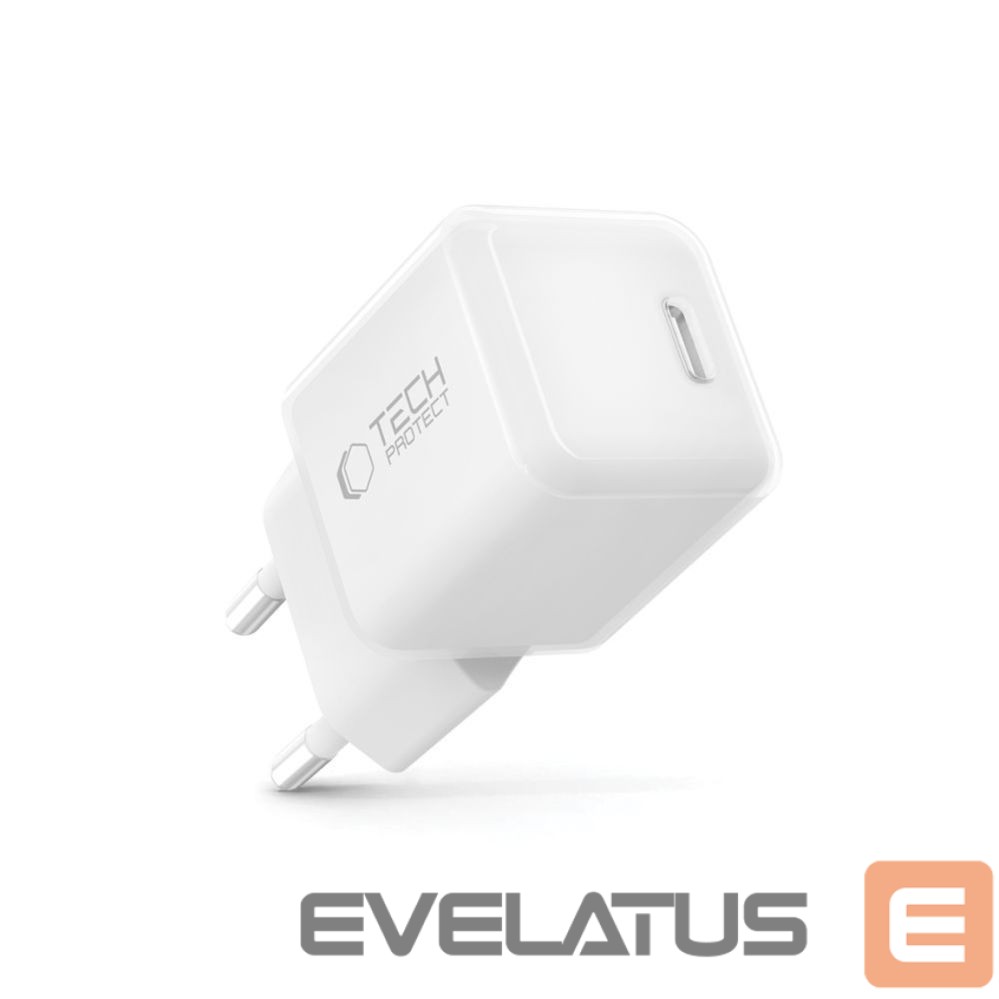 Citas preces Tech-Protect Tech-Protect NCM25 USB-C PD 25W Wall Charger - White