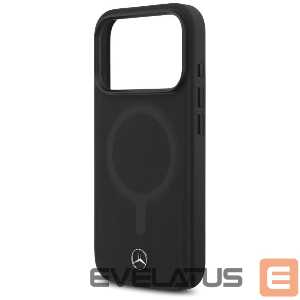 Citas preces Mercedes-Benz Mercedes Plain Smooth Leather MagSafe Case for iPhone 17 Pro - Black