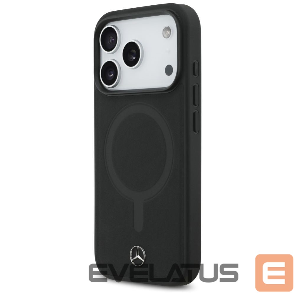 Citas preces Mercedes-Benz Mercedes Plain Smooth Leather MagSafe Case for iPhone 17 Pro - Black