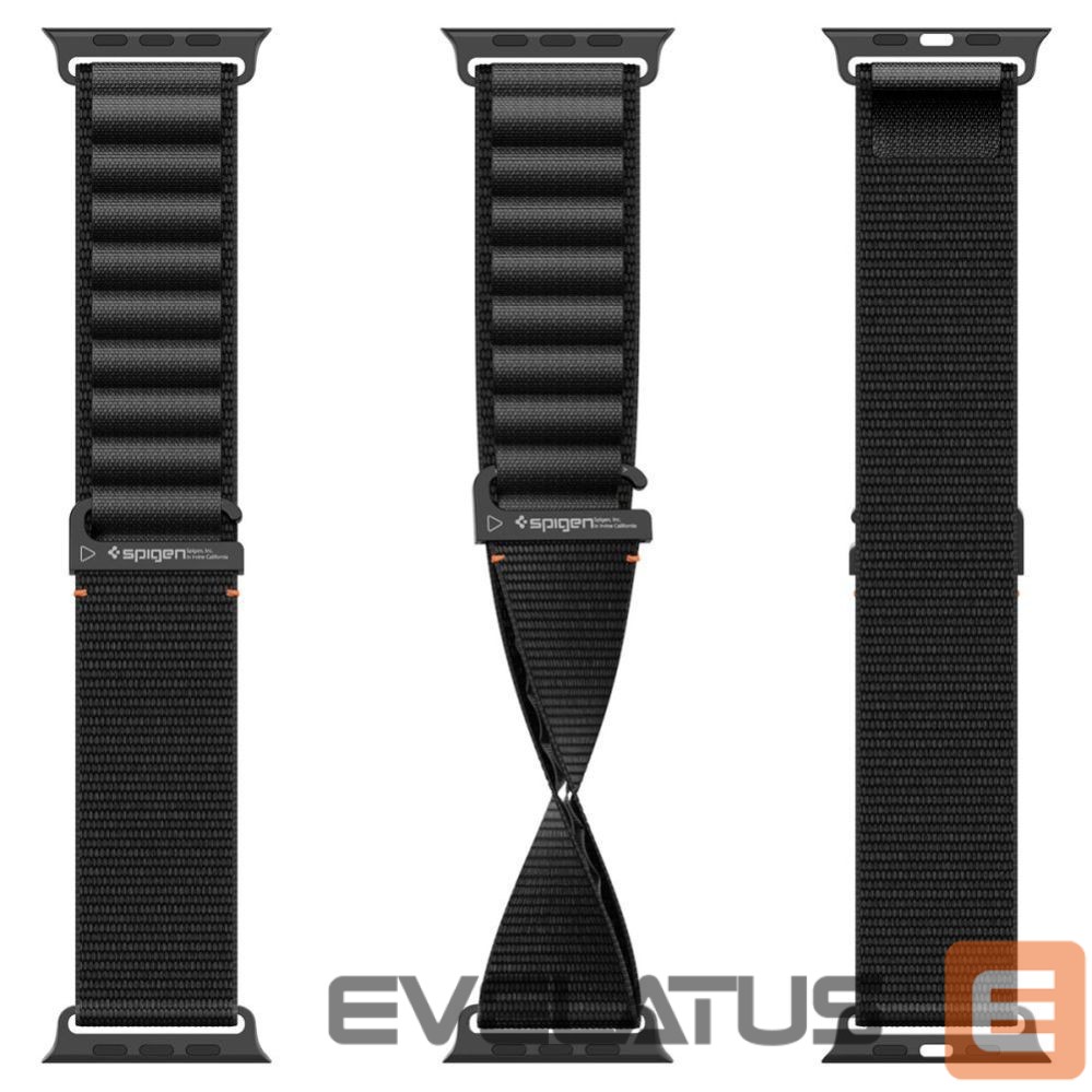Citas preces Spigen Strap Spigen WBF1 Strap for Apple Watch 44 / 45 / 46 / 49 mm - Black