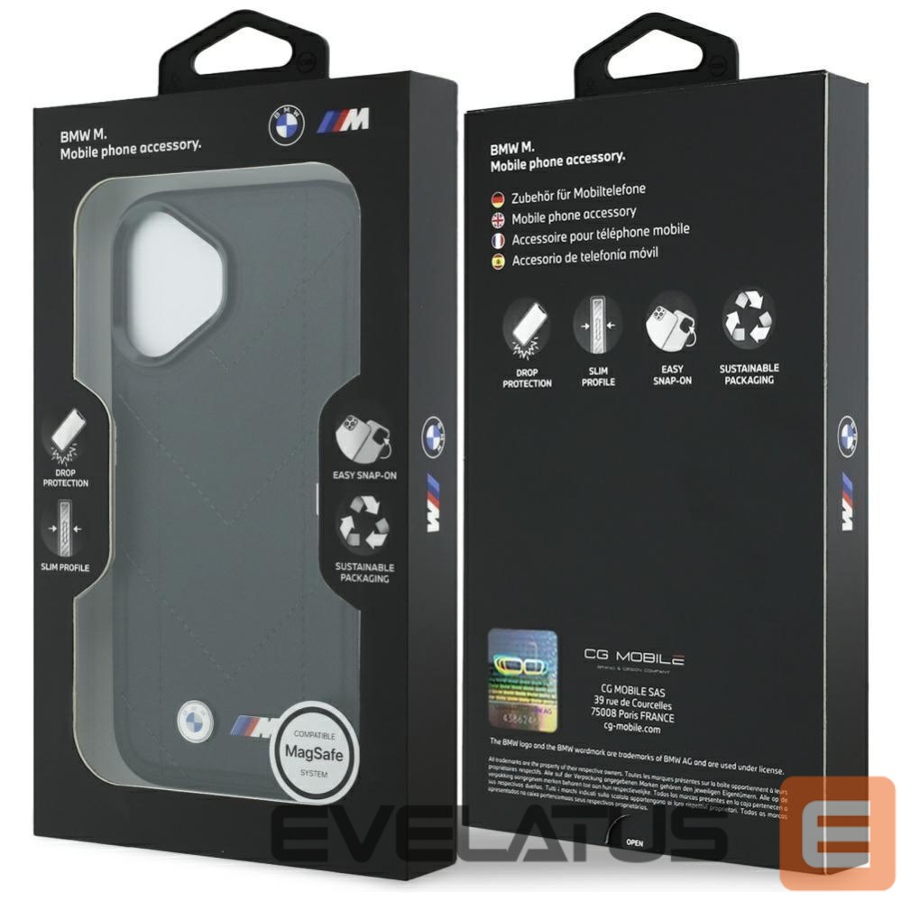 Citas preces BMW BMW M Quilted Logo MagSafe iPhone 17 Case - Black