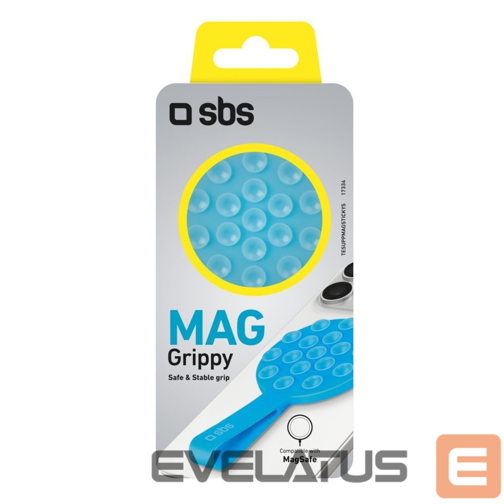 Citas preces SBS SBS MAG Grippy MagSafe Compatible Holder with Suction Cup and Ear - Blue