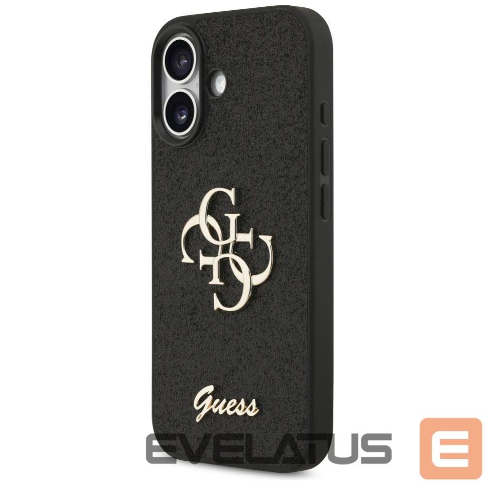 Citas preces Guess Guess Fixed Glitter Big 4G case for iPhone 17 - black
