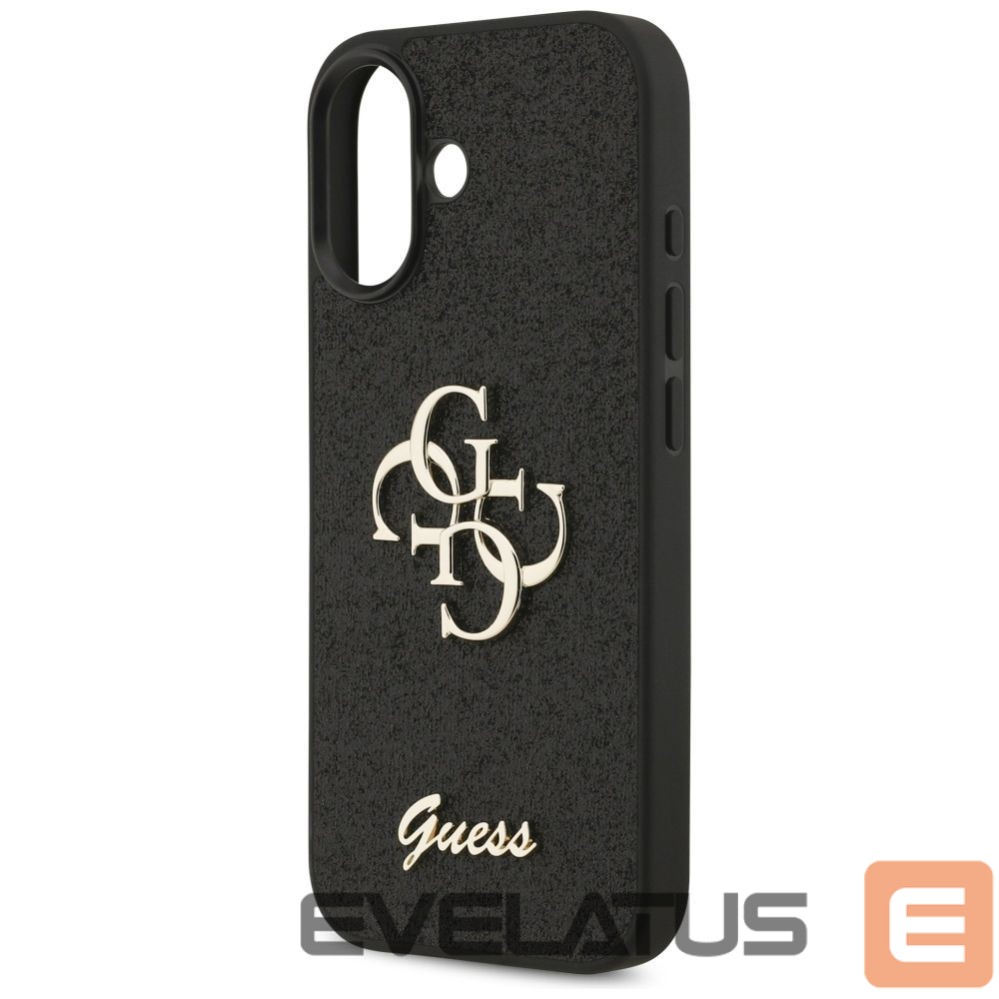 Citas preces Guess Guess Fixed Glitter Big 4G case for iPhone 17 - black