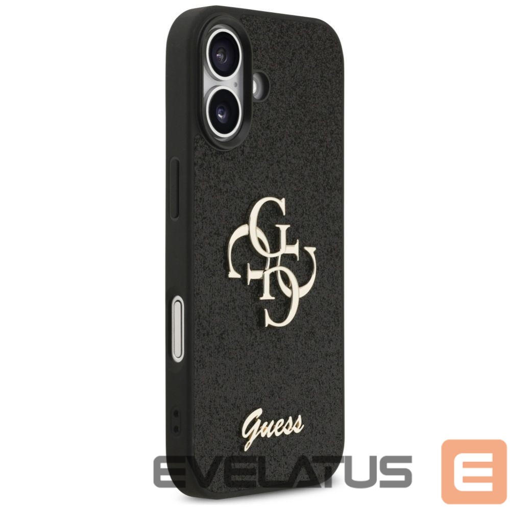 Citas preces Guess Guess Fixed Glitter Big 4G case for iPhone 17 - black